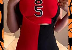 Busty Cheerleader Plays With Her Huge Jugs - Ivy Flores