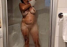 tanned stepsister in sharm el sheikh hotel bathroom