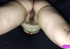 upskirt of a thick pawg latina with hairy pussy squatting on your face