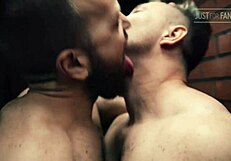 they're in the moscow garage, two mature men fucking bareback