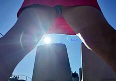 The Curvy Stepmom Flashes Big Pussy Lips In Public Bus And Recalls Vacation With Stepson.