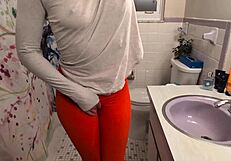 Hot Wet Pee Desperation And Golden Shower!