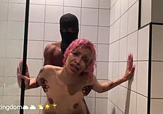 michikomalandro sucks bbc then gets anal fucked in the shower