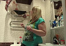 Chubby Milf Sniffs Panties Masturbates Hides In Hairy Pussy