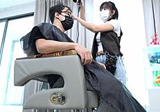 큰엉덩이 미용사 여자가 손님한테 흥분 폭발