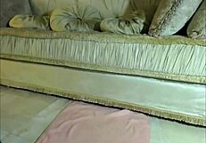 busty camgirl in black pantyhose and bra