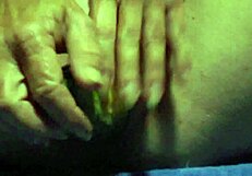 cucumber fun with wet pussy close up