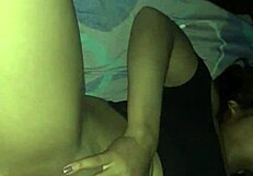 big dildo penetrates tight pussy in double vaginal fucking