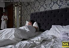 Sis porn slim blonde and stepbrother have unplanned encounter after dinner