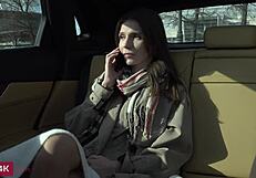 Skinny Babe In Threesome With Driver And Servant