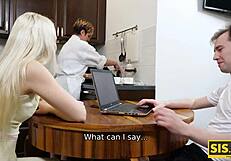 Sis porn slim blonde and stepbrother have unplanned encounter after dinner