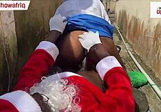 long dick santa captured playing with cock, offering wet pussy gift!