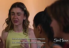 hey, that horror flick haunts step-mom dana vespoli, so she heals teen demi hawks with sex