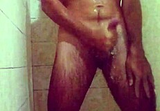 Two Intense Cumshots During Bath With Cum Dripping