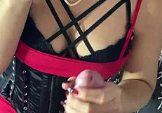 Submissive Debora Prado Smoking and Masturbating Cock Before Greedy Blowjob