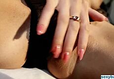 Incredible Babe Rubs Her Perfect Pussy And Breasts In Lingerie