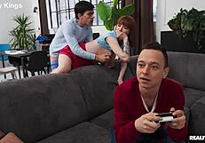 Bold Gamer Grind Reality Kings With Intense Athletic Redhead Bent Over Doggystyle Action