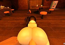 Fucking Slut In The Bar With Big Cock