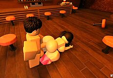 Fucking Slut In The Bar With Big Cock