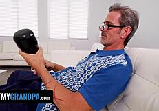 Helped Step-Grandpa Cum in Forbidden Sex