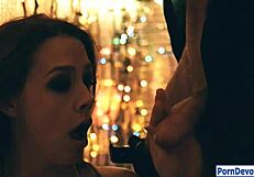 Busty chanel preston deepthroats big cock in the bath, he says