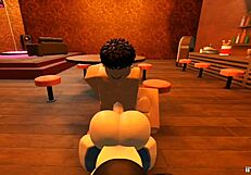 Fucking Slut In The Bar With Big Cock