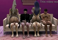 Horny Bimbos Petra And Jenessa Gangbanged Together!