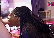 Black 28 ~ 20 Year Old Ebony Whore Inhales White Daddy