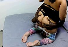 I watch my black friend suck Karina's biggest ass with his huge cock while Lucas helps.