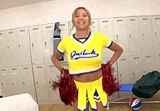 Big Tittied Japanese Cheerleader Yui Aoyama Takes Gangbang Turns