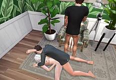 group sex on the floor and on the chair with multiple amateurs