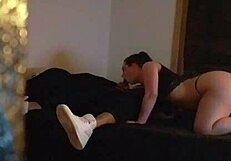 Amber Uses Her Warm Mouth on Rookie Cameraman's Interracial Cock