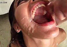 Six loads of cum dumped in her mouth