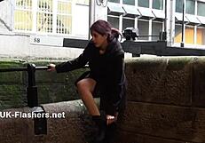 zarina masood, an indian teen, masturbates publicly while a young oriental babe flashes