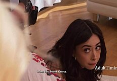 Curvy fat ass licking and fucking in lesbian scene!