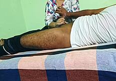 Indian girl enjoys doggy style with husband friend