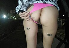 Mexican Woman Flashes Thong In Public Outdoor Setting