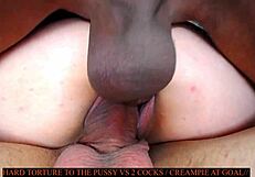 Two Cocks Traversing This Latinas Pussy