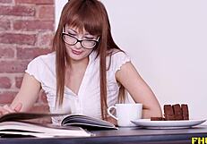 I'm exploring the deep depths of her tight ass.