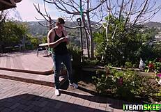 Little petite 18+ babe liv wild pops out her tight teen 18+ pussy, big cock blowjob