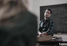 Cheerleader teen Lily Larimar receives intriguing compliments from older teacher Ryan Driller