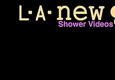 Brunette bombshell took a shower after photoshoot