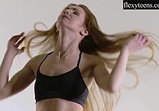 A sexy girl demonstrates her amazing gymnastic talents.