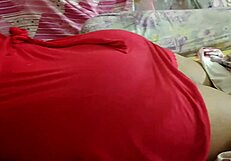 Wild Hot Desi Girlfriend In Red Receives Intense Body Massage