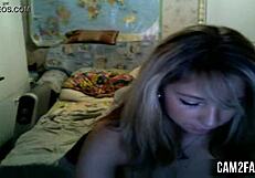 Hot Blonde Webcam Babe Performs