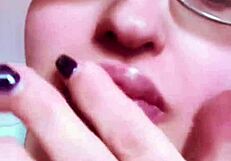 Nude Chick With Glasses Goddess Lipstick Slave Fetish