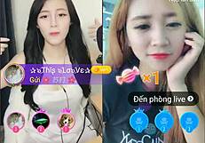 two cute girls in livestream uplive