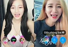 two cute girls in livestream uplive