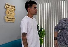 Curvy Colombian MILF Therapist Fucks Nerd Boy in Office.