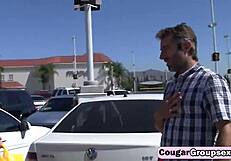 Bisexual milfs enjoy foursome with stiff cocks in HD